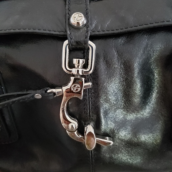 FRANCESCO BIASIA LARGE BLACK LEATHER SATCHEL - Picture 8 of 8